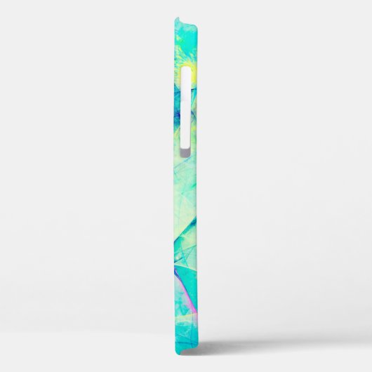 blauwe abstracte fractale achtergrond 3d rendering Case-Mate iPhone case (Achterkant / Links)