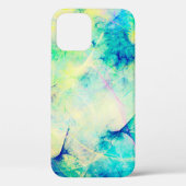 blauwe abstracte fractale achtergrond 3d rendering Case-Mate iPhone case (Achterkant)