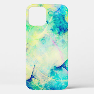 blauwe abstracte fractale achtergrond 3d rendering Case-Mate iPhone case