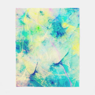 blauwe abstracte fractale achtergrond 3d rendering fleece deken