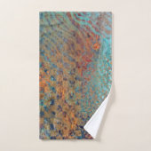 Blauwe Abstracte gemengde Zebra- en beenderhuid Bad Handdoek (Handdoek)