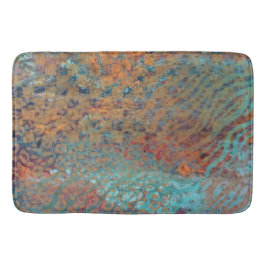 Blauwe Abstracte gemengde Zebra- en beenderhuid Badmat