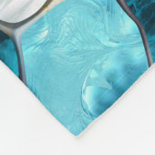 Blauwe abstracte gemstone-cellen fleece deken (Hoek)