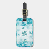 Blauwe Abstracte geometrische achtergrondSjabloon Bagagelabel (Voorkant verticaal)