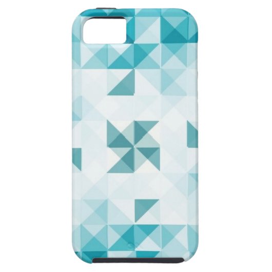 Blauwe Abstracte geometrische achtergrondSjabloon Case-Mate iPhone Case (Achterkant)