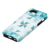 Blauwe Abstracte geometrische achtergrondSjabloon Case-Mate iPhone Case (Onderkant)