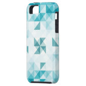 Blauwe Abstracte geometrische achtergrondSjabloon Case-Mate iPhone Case (Achterkant Links)