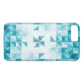 Blauwe Abstracte geometrische achtergrondSjabloon Case-Mate iPhone Case (Achterkant (Horizontaal))