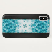 Blauwe Abstracte geometrische achtergrondSjabloon Case-Mate iPhone Case (Achterkant (horizontaal))