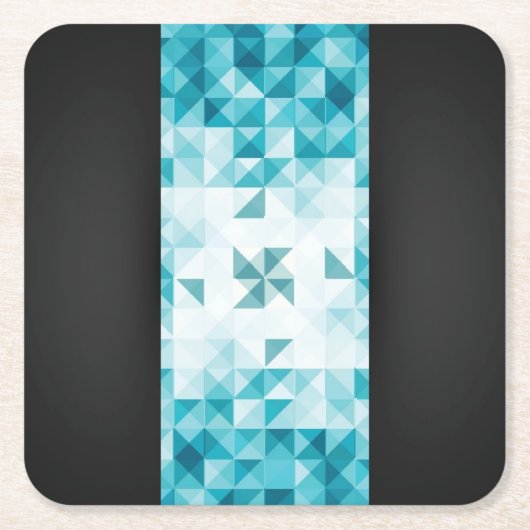 Blauwe Abstracte geometrische achtergrondSjabloon Kartonnen Onderzetters (Voorkant)