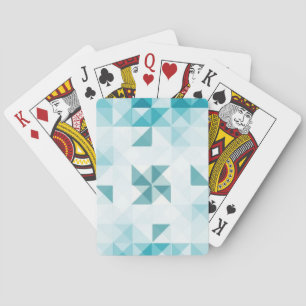 Blauwe Abstracte geometrische achtergrondSjabloon Pokerkaarten