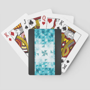 Blauwe Abstracte geometrische achtergrondSjabloon Pokerkaarten