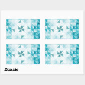 Blauwe Abstracte geometrische achtergrondSjabloon Rechthoekige Sticker (Vel)