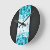Blauwe Abstracte geometrische achtergrondSjabloon Ronde Klok (Hoek)