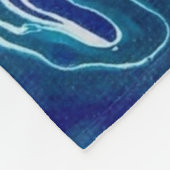 Blauwe Abstracte Gepersonaliseerde Fleece Worpdeke Deken (Hoek)