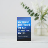 Blauwe Abstracte Golven | Net Afgestudeerd Visitekaartje (Staand voorkant)