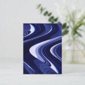 Blauwe Abstracte hedendaagse moderne kunst Briefkaart (Staand voorkant)