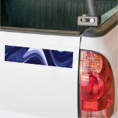 Blauwe Abstracte hedendaagse moderne kunst Bumpersticker (Op Truck)