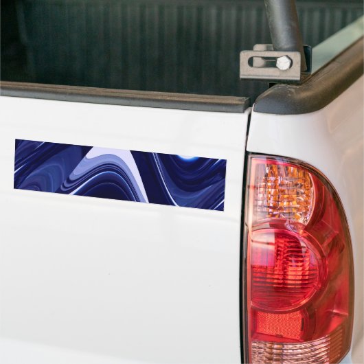 Blauwe Abstracte hedendaagse moderne kunst Bumpersticker (Op Truck)