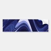 Blauwe Abstracte hedendaagse moderne kunst Bumpersticker (Voorkant)
