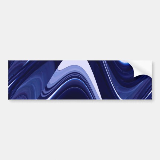 Blauwe Abstracte hedendaagse moderne kunst Bumpersticker (Voorkant)