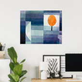 Blauwe Abstracte Herfst Paul Klee Aquarel Poster (Thuiskantoor)