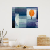 Blauwe Abstracte Herfst Paul Klee Aquarel Poster (Keuken)