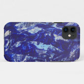 Blauwe Abstracte Hoes voor Telefoon (Achterkant (horizontaal))