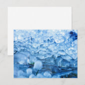 Blauwe Abstracte ijskristallen waterdruppels Briefkaart (Voorkant / Achterkant)