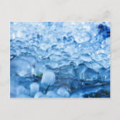 Blauwe Abstracte ijskristallen waterdruppels Briefkaart (Voorkant)