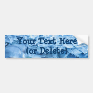 Blauwe Abstracte ijskristallen waterdruppels Bumpersticker