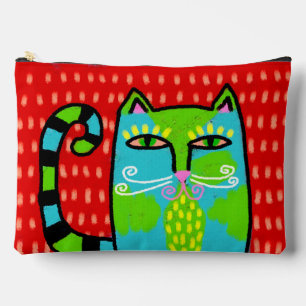 Blauwe Abstracte Kat Digitale Schildering Etui