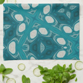 Blauwe Abstracte keukenhanddoeken (Gevouwen)