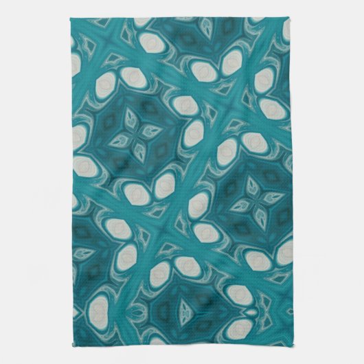 Blauwe Abstracte keukenhanddoeken (Verticaal)