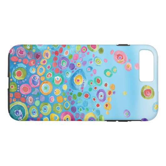 Blauwe abstracte kleurrijke telefooncel Case-Mate iPhone case (Achterkant (Horizontaal))