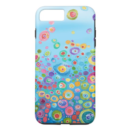 Blauwe abstracte kleurrijke telefoonhoes Case-Mate iPhone case (Achterkant)