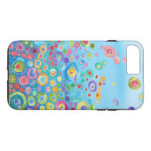 Blauwe abstracte kleurrijke telefoonhoes Case-Mate iPhone case (Achterkant (Horizontaal))