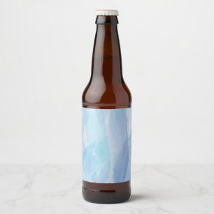 Blauwe, abstracte, koele tak van de penseel van de bier etiket