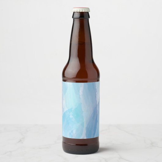 Blauwe, abstracte, koele tak van de penseel van de bier etiket (Voorkant)