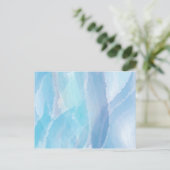 Blauwe, abstracte, koele tak van de penseel van de briefkaart (Staand voorkant)