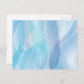 Blauwe, abstracte, koele tak van de penseel van de briefkaart (Voorkant / Achterkant)