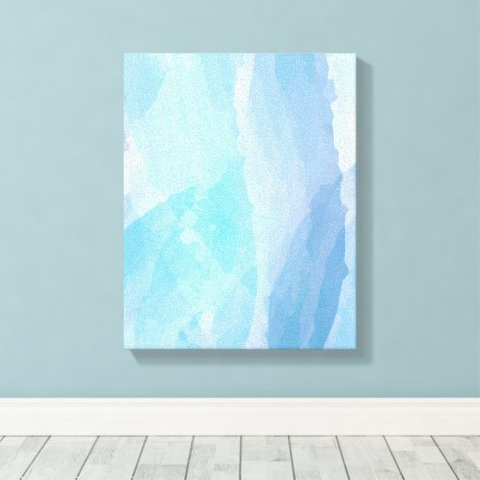Blauwe, abstracte, koele tak van de penseel van de canvas afdruk (Insitu (Houten vloer))
