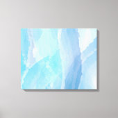 Blauwe, abstracte, koele tak van de penseel van de canvas afdruk (Voorkant)