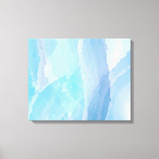 Blauwe, abstracte, koele tak van de penseel van de canvas afdruk (Voorkant)