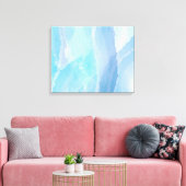 Blauwe, abstracte, koele tak van de penseel van de canvas afdruk (Insitu (Woonkamer))