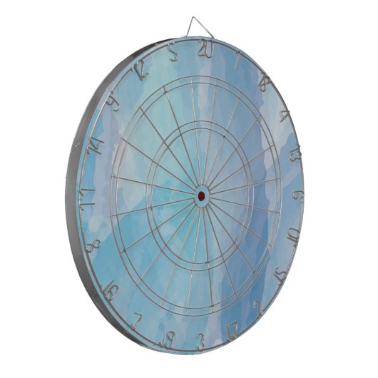 Blauwe, abstracte, koele tak van de penseel van de dartbord (Voorkant Links)