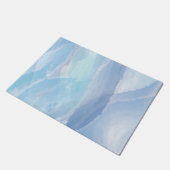 Blauwe, abstracte, koele tak van de penseel van de deurmat (Schuin)