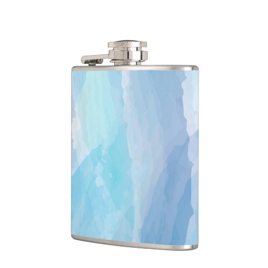 Blauwe, abstracte, koele tak van de penseel van de heupfles (Links)