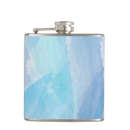 Blauwe, abstracte, koele tak van de penseel van de heupfles