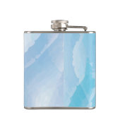 Blauwe, abstracte, koele tak van de penseel van de heupfles (Achterkant)